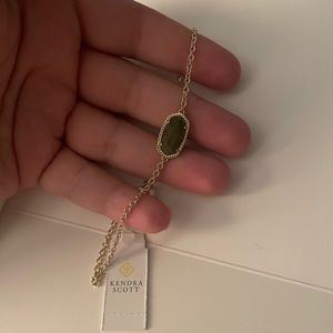 Kendra Scott Adjustable Chain Bracelet - Olive/Gold